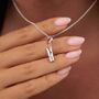 Sterling Silver Clothes Peg Charm Necklace, thumbnail 1 of 6