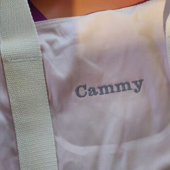 Personalised Organic Cotton Canvas Barrel Gym Bag, 4 of 7