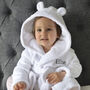 Personalised White Baby Dressing Gown With Ears, thumbnail 3 of 12