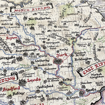 Yorkshire Map Jigsaw Puzzle 1000 Pieces, 6 of 6