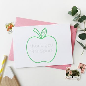 Personalised Thank You Teacher Handwriting Card, 4 of 8