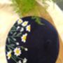 Navy Beret Hat With Daisy Flower, thumbnail 5 of 5
