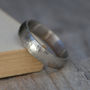 Platinum Wedding Band With Hammer Effect, thumbnail 5 of 6