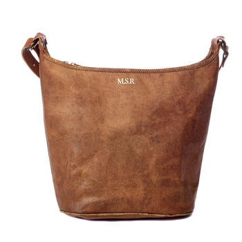 Personalised Classic Leather Tote Cross Body Bag, 6 of 11