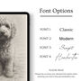 Personalised Black And White Pencil Sketch Pet Portrait, thumbnail 2 of 7