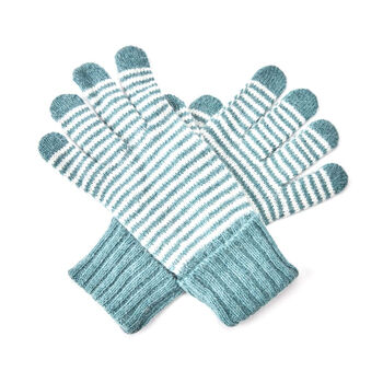 Stripe Angora Knit Gloves, 4 of 9