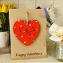 Personalised Valentines Card And Heart Red Keepsake, thumbnail 1 of 5