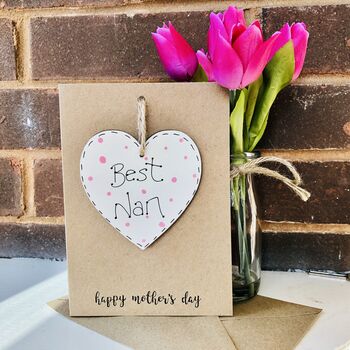 Personalised Mother's Day Nan Wooden Keepsake Card, 3 of 3