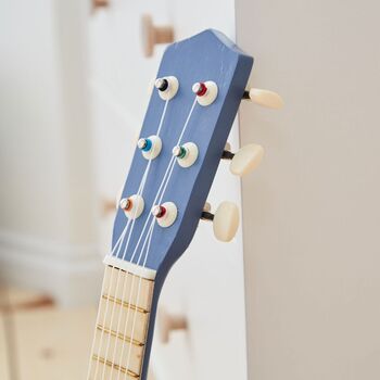 Personalised Blue Guitar Wooden Toy 3y+, 3 of 3