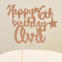Happy Birthday Cake Topper With Name And Number, thumbnail 2 of 3