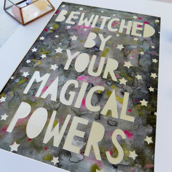 'Bewitched By Your Magical Powers' Halloween Print, 2 of 4