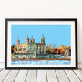 Tower Of London, England Illustration Art Print, thumbnail 1 of 2