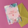 Happy Mother's Day Card In Blurred Floral, thumbnail 3 of 4