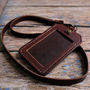 Leather ID Holder With Personalised Lanyard, thumbnail 1 of 9