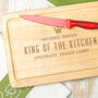 Personalised 'King Of The Kitchen' Wood Chopping Board, thumbnail 1 of 4