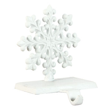 White Snowflake Christmas Stocking Holder, 2 of 6