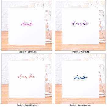 Single Or Pack Of German 'Danke' Thank You Cards, 3 of 10