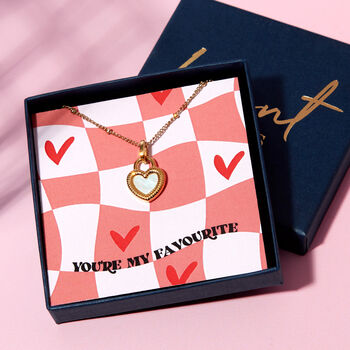 Gold Plated Double Sided Heart Beaded Necklace, 4 of 9