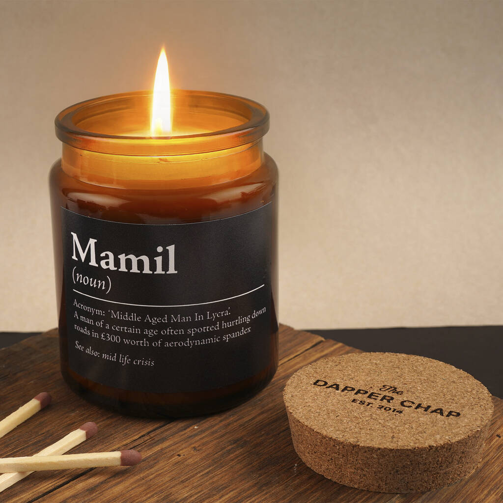 Brown Jar Candle • “Mamil” • Scented Jar Candle • Gift For Him • Special Gift • Novelty Candle • Humor Candle, 1 of 3