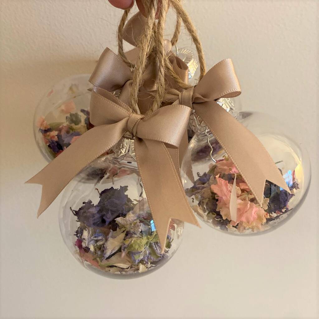 Dried Flower Baubles By Wreath & Twine