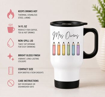 Teacher Crayon Travel Mug, 3 of 3