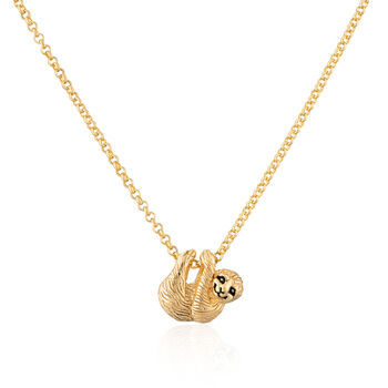 Silver Or Gold Plated Sloth Necklace, 11 of 11
