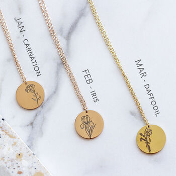 Personalised Choose Your Delicate Birth Flower Necklace, 7 of 12