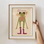 Happiest Frog | Personalised Art Print For Children, thumbnail 4 of 9