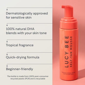 Natural Self Tan Set, Vegan Tan Mousse, Mitt + Blending Brush, 2 of 5