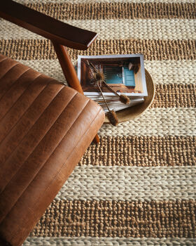 Bondi Jute Stripe Natural/Bottle Green 120/170, 4 of 4