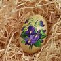 Hand Painted Easter Egg Decoration Violet Bunches, thumbnail 1 of 4