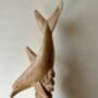 1m Tall Huge Hand Carved Wooden Mother And Baby Dolphin Ornament, thumbnail 10 of 12