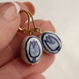 Blue Delft Tulip Earrings, thumbnail 2 of 9