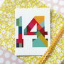 Mini Number Fourteen Card, thumbnail 3 of 5