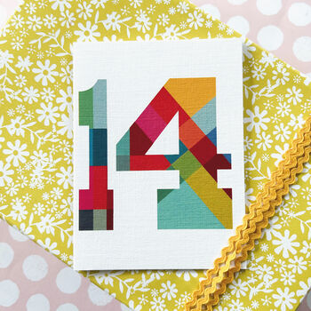 Mini Number Fourteen Card, 3 of 5