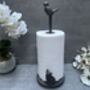 Cast Iron Kitchen Roll Holder – Cat And Bird Design, thumbnail 11 of 11