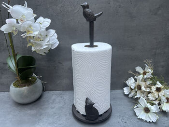 Cast Iron Kitchen Roll Holder – Cat And Bird Design, 11 of 11