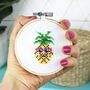Pineapple Mini Cross Stitch Kit, thumbnail 6 of 8