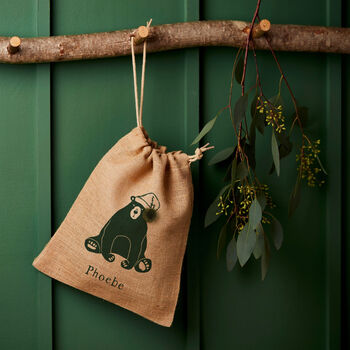 Personalised Christmas Sack Small Bear, 2 of 4