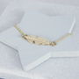 Personalised Gold Plated Feather Bracelet, thumbnail 6 of 9