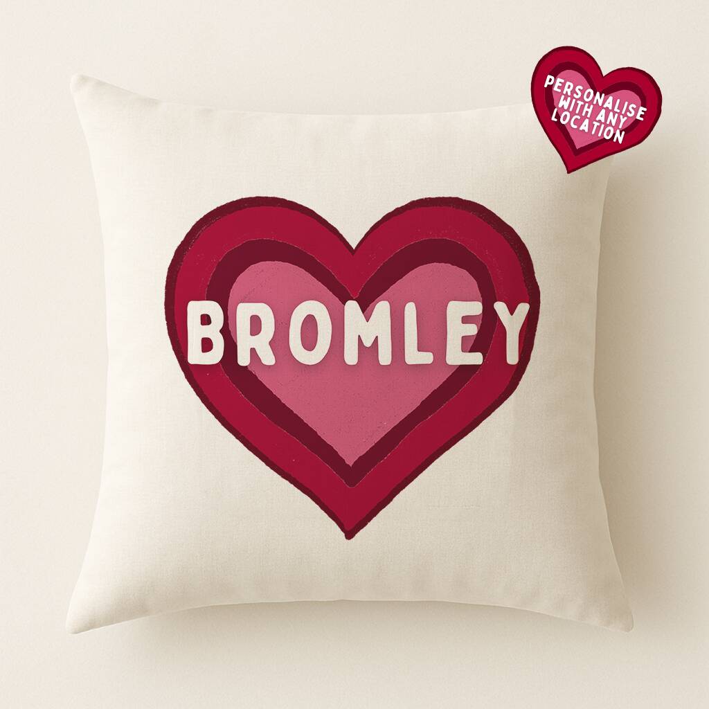 Personalised Home Is Where The Heart Is Cushion, 1 of 4