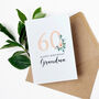 Personalised Floral 60th Birthday Card, thumbnail 1 of 3