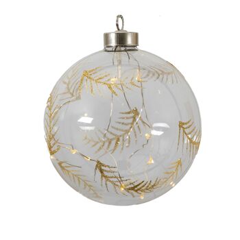 Gold Feather Etched LED Bauble, 3 of 3