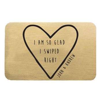 Personalised 'I Swiped Right' Online Dating Wallet Card, 4 of 8