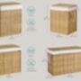 Handwoven Clothes Laundry Hamper Storage Basket, thumbnail 2 of 7