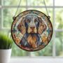 English Setter Dark Stained Glass Effect Suncatcher, thumbnail 6 of 6