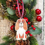 King Charles Spaniel Hanging Wooden Christmas Decoration, thumbnail 3 of 7