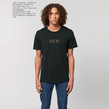 Dual Flag 100% Organic Cotton Unisex T Shirt, 4 of 7
