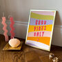 Good Vibes Only Retro Wall Art Print A4 Unframed, thumbnail 1 of 1