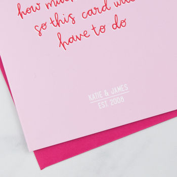 Personalised 'Words Can't Express…' Valentine's Card, 3 of 3